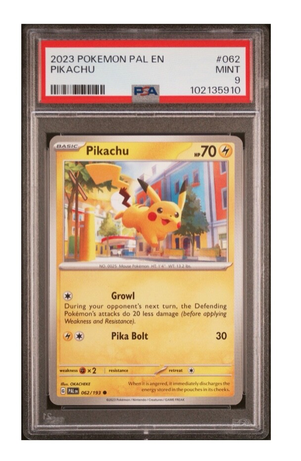 2023 POKEMON PAL EN-PALDEA EVOLVED 062 PIKACHU MINT PSA 9