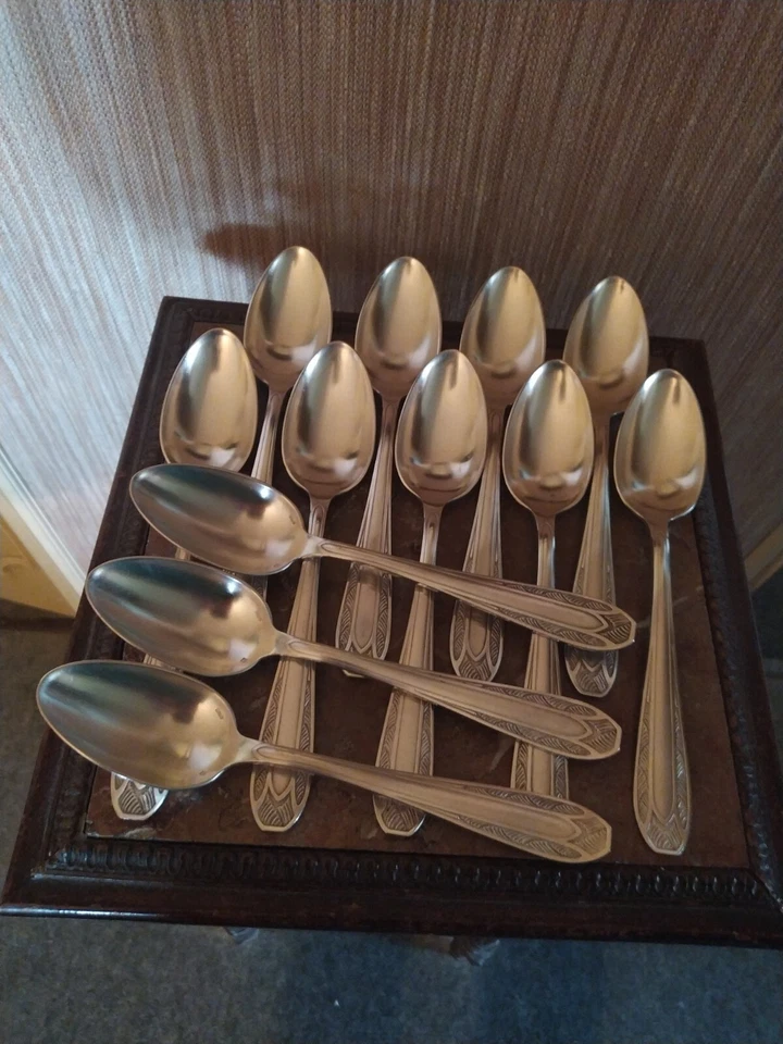 Ménagère 24 Pièces Style Art Déco Orfèvrerie Apollo Métal Argenté - Photo 2/4