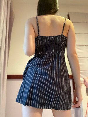 pacsun navy blue dress Blue Tiered Mini Dress