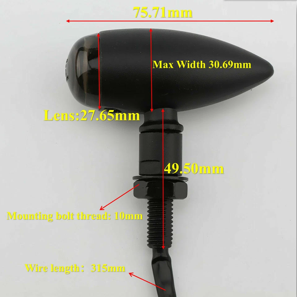 4X aluminium Mini 2" Bullet Turn Signals For Kawasaki Nomad Voyager Vaquero 1700 - Image 2 of 4