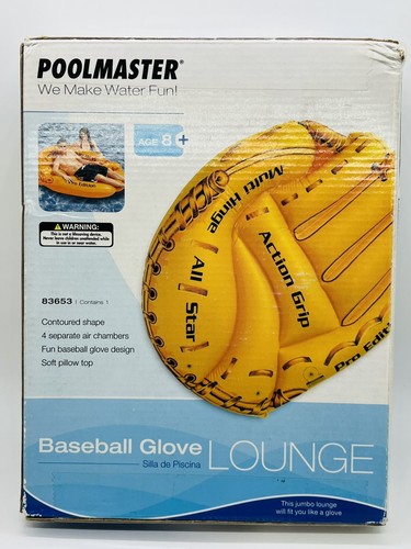 Guante de béisbol Jumbo inflable piscina tumbona flotante de agua 74x62 pulgadas - Imagen 9 de 10