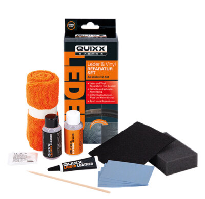 Quixx Leder & Vinyl Reparatur-Set Kunstleder Sättel Möbel Lenkrad Bekleidung