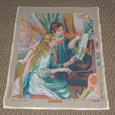 Royal Paris Needlepoint Canvas Renoir 175 19 Jeunes Filles Au Piano France