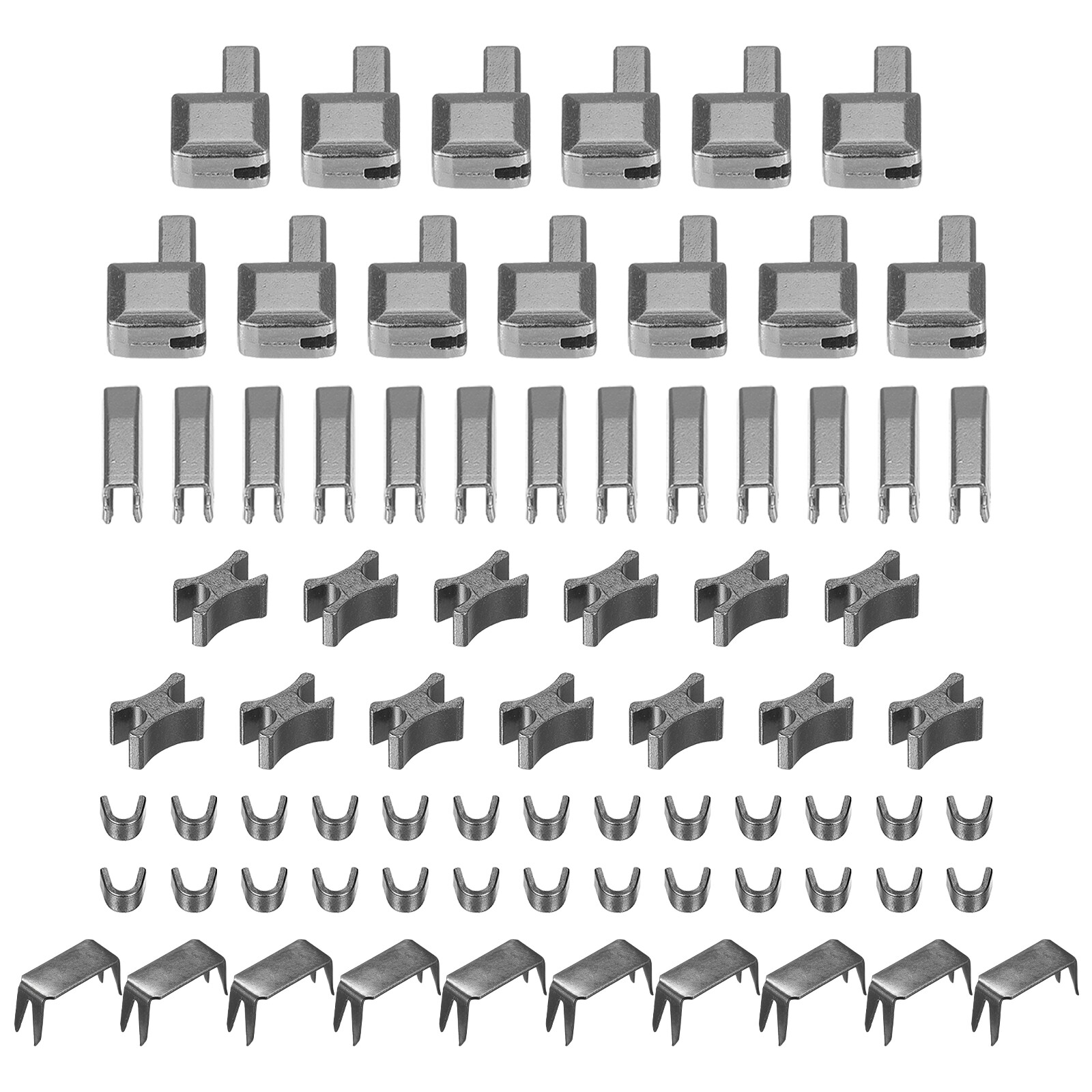 Zipper Repair Kits #8 Metal Latch Slider Retainers Stoppers (75Pcs Black)