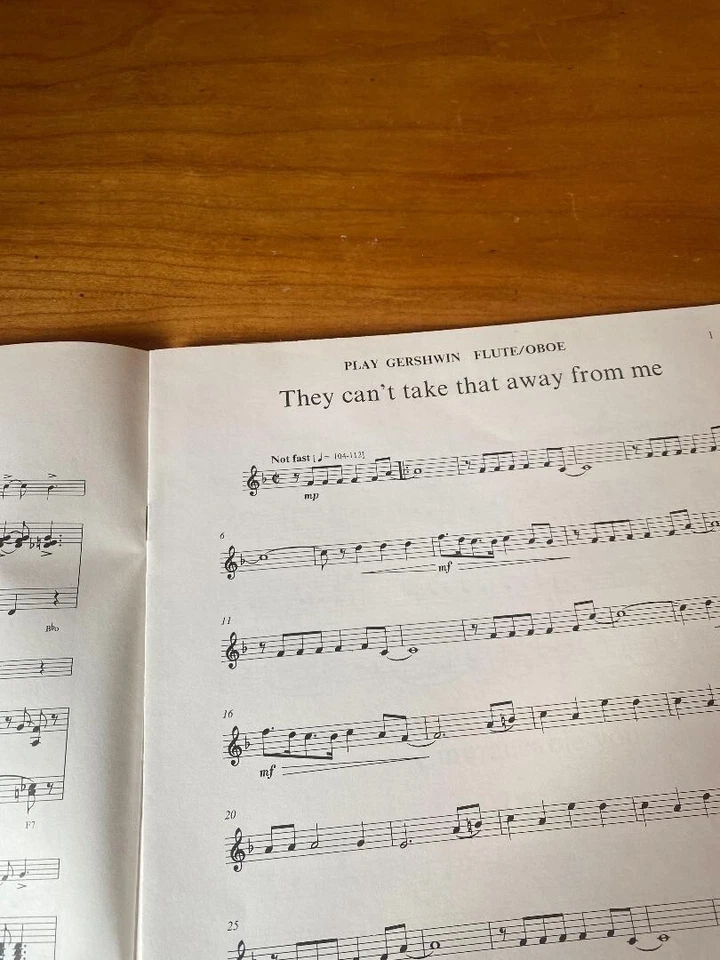 SHEET MUSIC FOR VIOLIN, FLUTE OR OBOE GERSHWIN 10 PIECES + PIANO ACCOMPANIMENT - Image 4 of 4