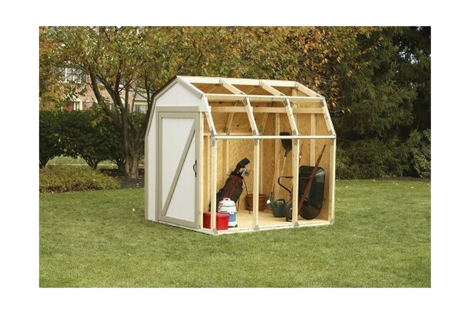 Kit de cobertizo personalizado 2x4basics 90190MI con techo de granero Foto 4 de 4