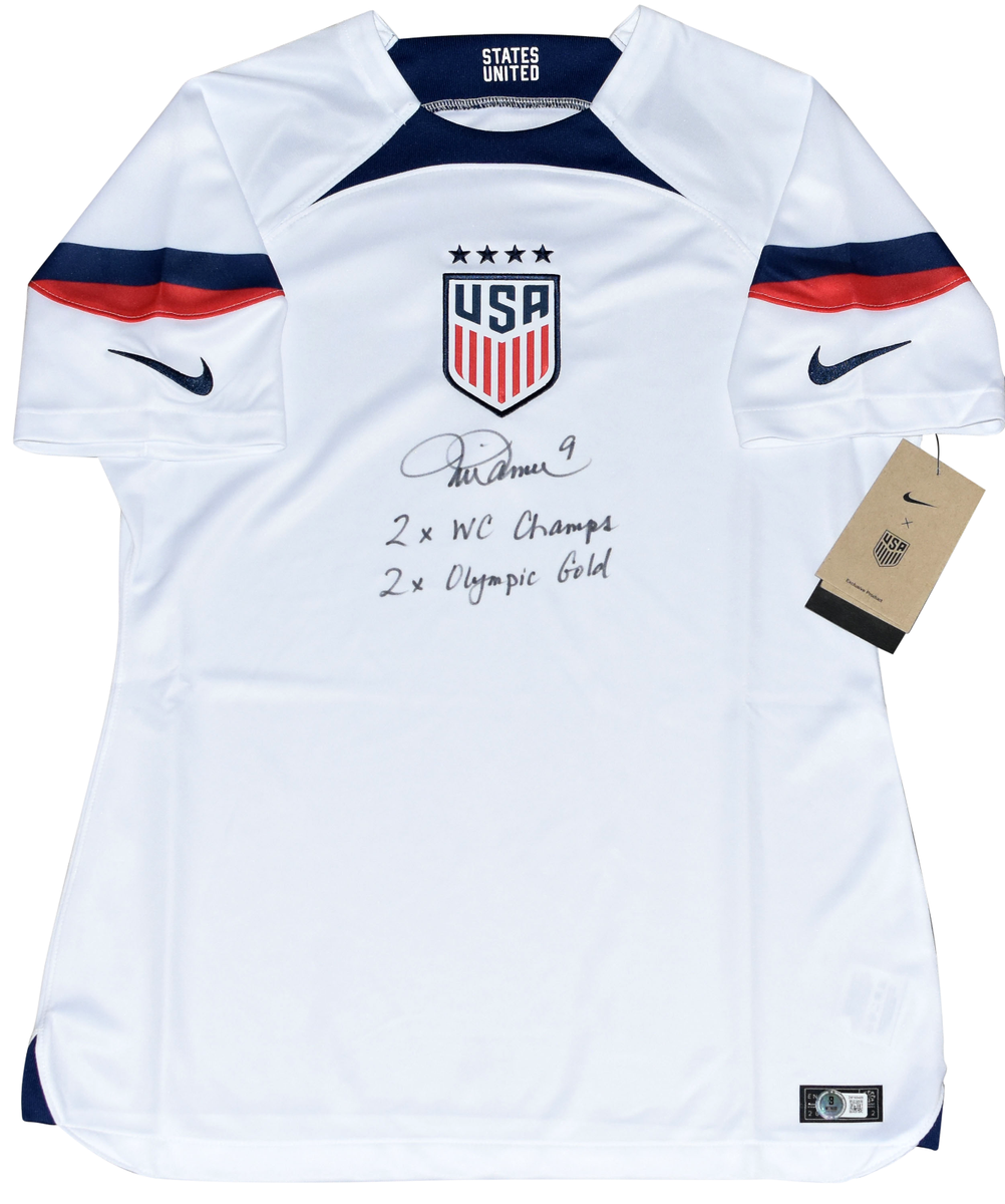 ナイキ　アメリカ女子サッカー代表　ミア・ハム　レプリカシャツ MIA HAMM SIGNED USWNT TEAM USA WOMEN'S NIKE SOCCER JERSEY W/ 2x
