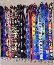 10pcs cartoon Avenger Anime Neck Straps Key Chains Lanyard ID Holder