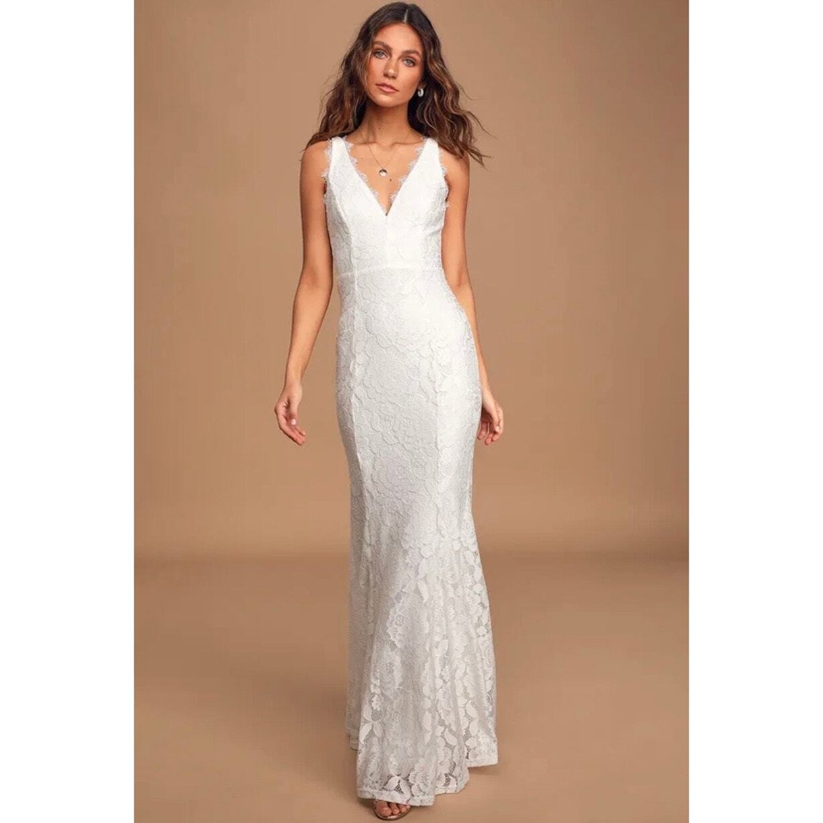 sweet love ivory lace beaded maxi dress Ivory Lace Lulus Lace Maxi Dress Lulus Sweet Love Ivory Lace Beaded Maxi  Wedding Dress Size