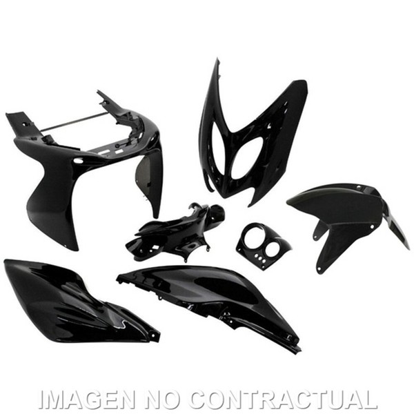 Kit Kunststoff Hert Yamaha Aerox Schwarz Helligkeit FüR Motorrad Ersatzteile-image