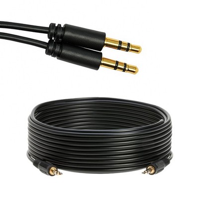 3.5MM AUX Audio Cable Male To Male Cord For Phone Car Headphones Jack Black LOT