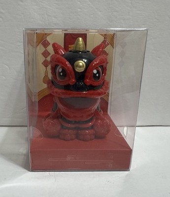 Solar Powered dancing lion figure toy 4 H-Red &Black,New