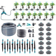 Drip Irrigation System 98ft, Fast Connect Automatic Irrigation Kit with 12mm,...