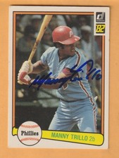 Manny Trillo Philadelphia Phillies AUTO Signed 1982 Donruss