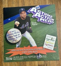 Vintage NY METS KEVIN APPIER asthma NYC SUBWAY POSTER RARE