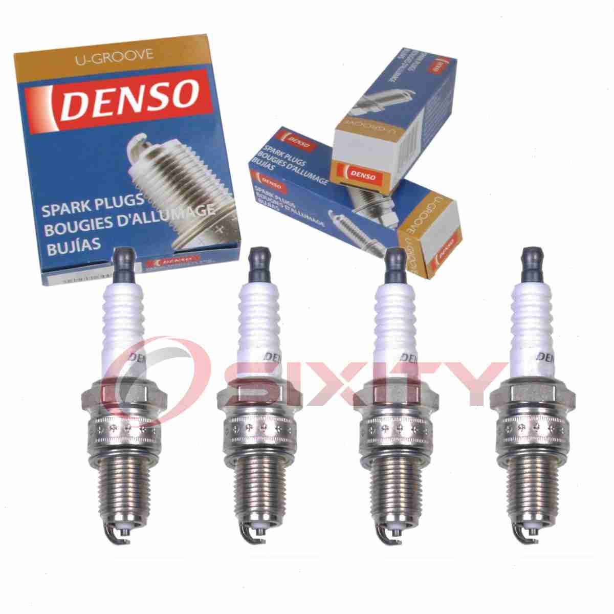 4 pc Denso Standard U-Groove Spark Plugs for 1993-1994 Dodge Colt 1.5L L4 ew