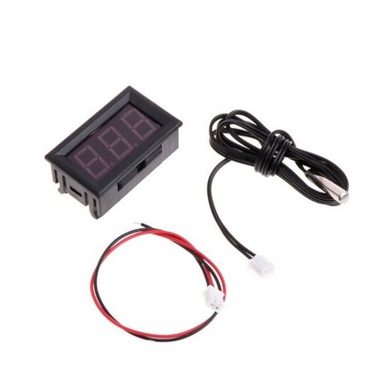 Thermometer Temperaturmonitor -50 110 5V 12V Digital LED Farbe ROT Sonde NTC