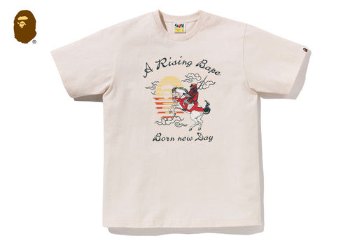 A Bathing Ape A Rising Bape Horse Tee Ivory 1m20-110-004 thumbnail 2