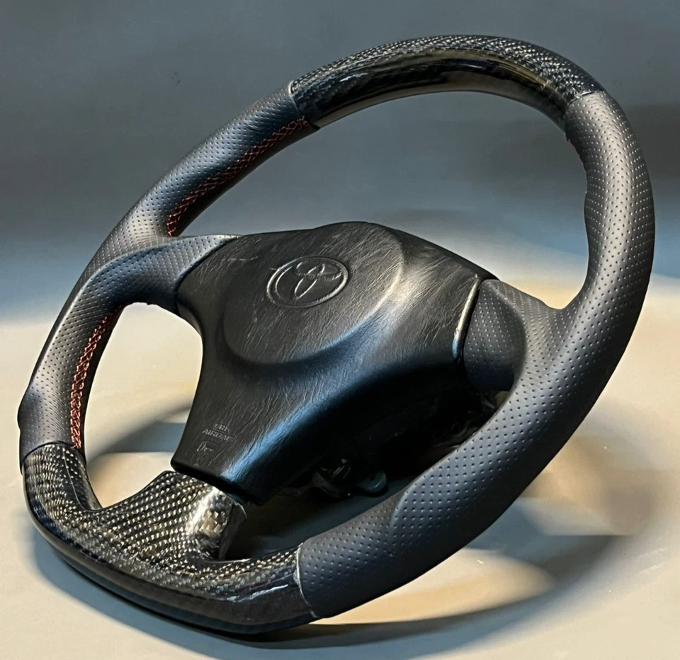 Toyota Celica ST202-205, MR2 SW20, JZA80, AE111 Carbon Fiber Steering Wheel - Image 3 of 4