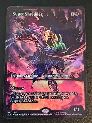 Super Shredder (Showcase) Teenage Mutant Ninja Turtles Foil Playtest Card
