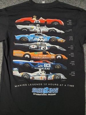 Sebring International Raceway Shirt Mens Medium Black Racing Tee Next Level