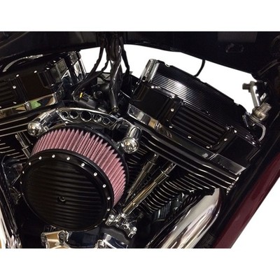 Covingtons Rocker Box Cover Dimpled Black Twin Cam C1292-B