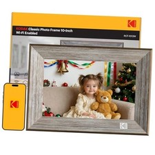 en WiFi Digital Picture Frame, 32G 10.1 Inch Digital Photo Frame 10.1 inch Wood
