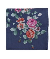 bar III Mens Para Floral Pocket Square, Blue, One Size