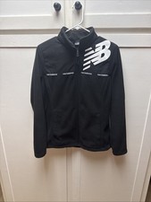 New Balance Women's Full Zip Black/White Jacket Size Medium Pockets