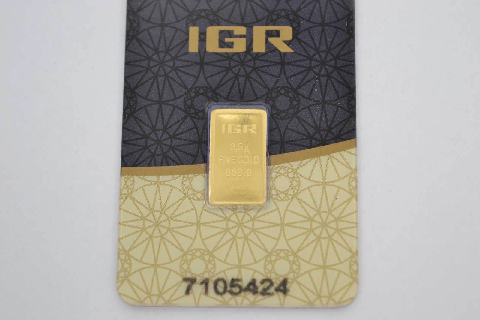 1/2 Gram (0.5g) Gold Bar - IGR - .9999 Fine Gold - Certified in Assay