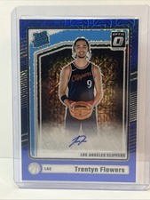 2024-25 Donruss Optic Blue Mojo Rated Rookie Trentyn Flowers Auto #330 24/24