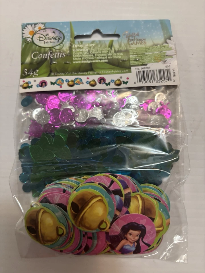 Tinker Bell Hadas Fiesta Decoración 3 Diseños Confeti 1.2oz Nuevo en Paquete Envío Gratis Foto 2 de 3