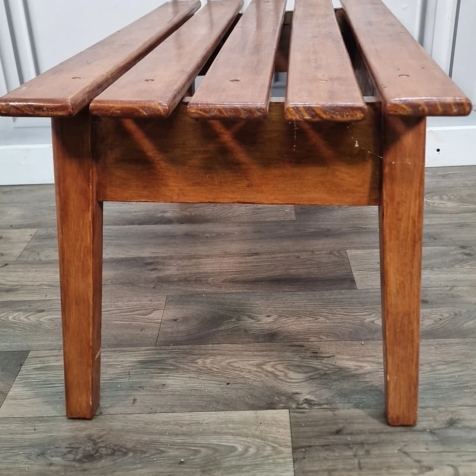 Vintage Danish MCM Mid Century Modern Wooden Slatted Atomic Coffee Table Retro - Image 4 of 4