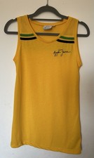 Ayrton Senna Helmet Collection Female Vest Top Size S - Yellow/Green/Black F1