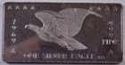 1969 Foster Eagle 1 troy oz .999 fine silver art bar