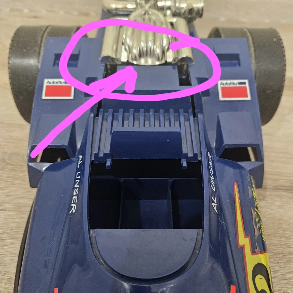 Estuche de transporte Topper Johnny Lightning AlOur 1970 para auto de carreras Redline piezas/reparación Foto 3 de 4