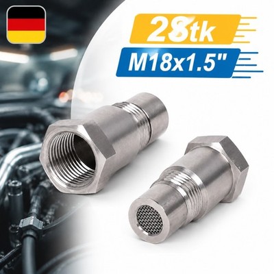 2× O2 Lambdasonde Adapter M18 * 1,5 Sauerstoffsensor Auto Eliminator Extender DE