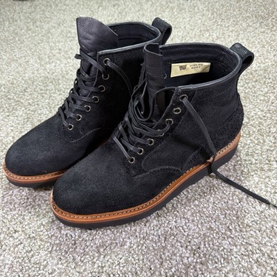 Viberg Service Boot Black Black Suede Size US 8 Vibram Morflex Canadian Made
