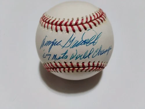 Wayne Garrett signed baseball 1969 New York Mets inscription ball auto PSA