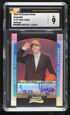 2004-05 Bowman Draft Rookie Chrome Refractor 21/50 Sasha Vujacic CSG 9 Auto 00e2