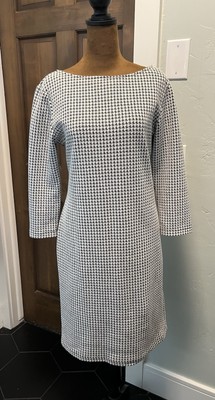 Sharagano | Black/ White Sheath Dress |Workwear Office Neutral - Size 8