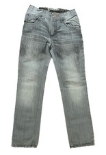 Lee Boys Slim Straight Jeans Size 12 Regular Gray Wash Adjustable Waist Denim