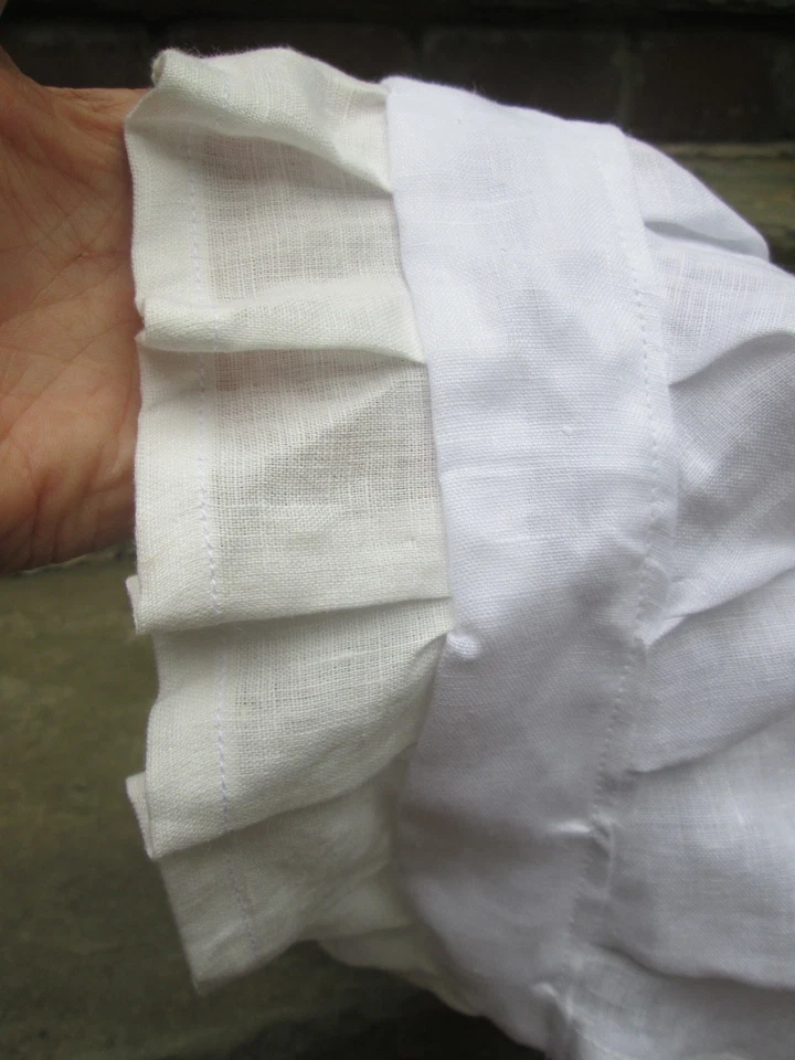 REENACTOR 18TH C REV GUERRA DÍA COLONIAL CAY LINO PLISADO OREJAS REDONDAS PERÍODO DAMA Foto 2 de 4