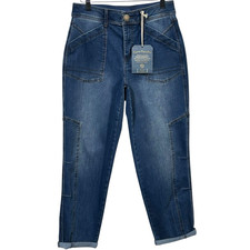 Democracy AbSolution Womens High Rise Taper Straight Leg Blue Jeans Sz 6 30x29 