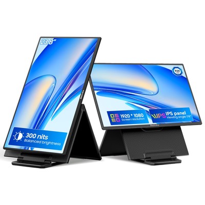 Blackview 23.8in Portable Monitor FHD 1200P IPS USB-C HDMI With Stand Speakers