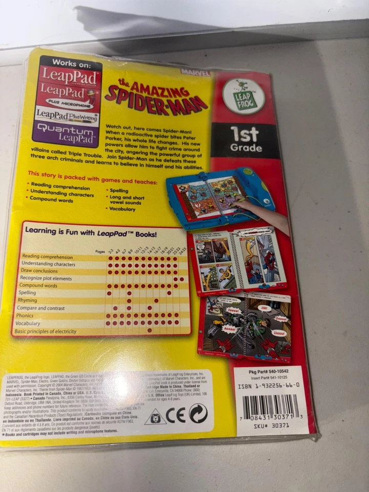 LeapFrog LeapPad The Amazing Spider-Man 1st Grade Reading Book & Cartridge - Image 3 of 4