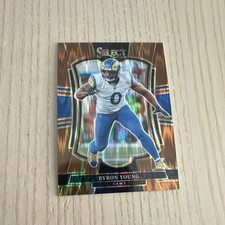 Panini 2025 Select Byron Young Premier Level Copper Shock Prizm #121 /899 Rams
