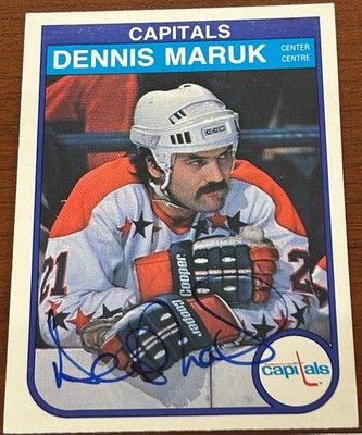 1982-83 O-Pee-Chee DENNIS MARUK #369   Capitals   Autograph   only 1 listed