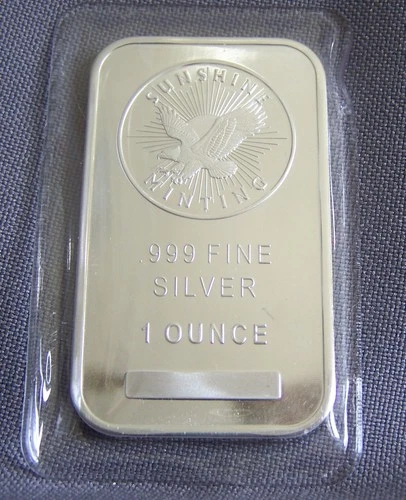 APMEX Sunshine Mint 1 Troy Ounce Silver Bar Sealed