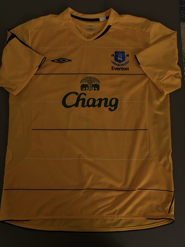 VINTAGE 2005-2006 Umbro Everton FC Soccer Jersey #45 Henderson Custom Size XL